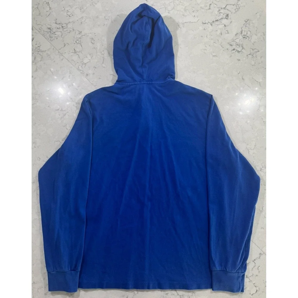 Polo Ralph‎ Lauren Jersey Hooded Shirt Mens XL Blue Long Sleeve Classic Fit Logo